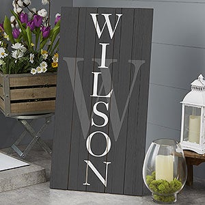 Family Name Personalized Standing Wood Sign