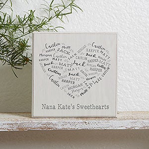 Farmhouse Heart Personalized Shelf Block