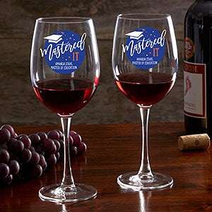 Graduation Personalized 19oz. Red Wine Glass