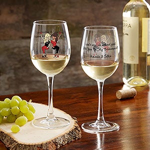 Bridesmaid Wine Lover Personalized Bridesmaid White Wine Glass