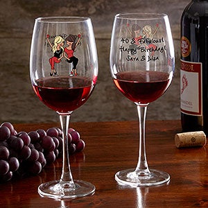 Birthday Wine Lover Personalized Red Wine Glass