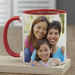 Photo Personalized Red Coffee Mug for Her