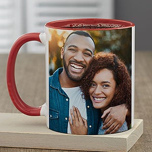 Romantic Photo Personalized Red Coffee Mug