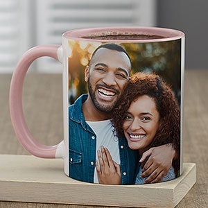 Romantic Photo Personalized Pink Coffee Mug