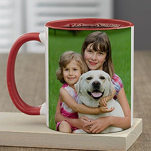 Pet Photo Personalized Red Coffee Mug