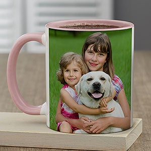 Pet Photo Personalized Pink Coffee Mug