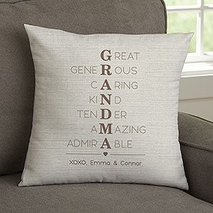 Grandma Acronym Personalized 14 Throw Pillow