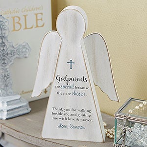 Godparents Are Special Personalized Wood Angel Godparent Gift