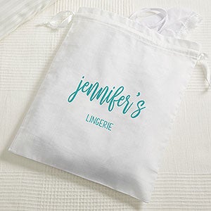 Scripty Style Personalized Accessory Bag, Shoe Bag, Lingerie Bag