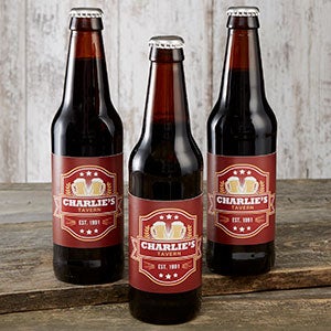 Watering Hole Personalized Beer Bottle Labels