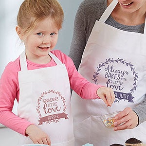 Mommy and me aprons, mom and kid cooking apron set, personalized