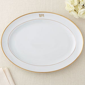 Pickard Signature Gold Monogrammed Platter