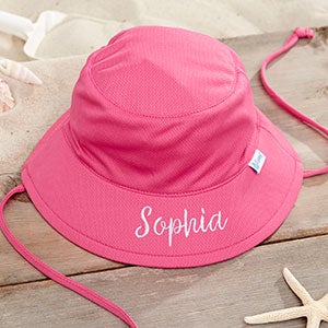 Custom Embroidered Pink Baby & Toddler Swim & Sun Hat by i play. - 2T/4T