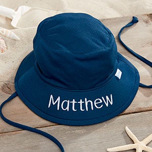 Custom Embroidered Navy Baby & Toddler Swim & Sun Hat by i play. - 2T/4T