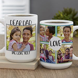 Love Photo Collage Personalized Large Coffee Mug For Him