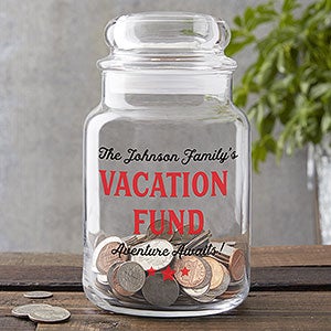 Personalized Vacation Fund Money Jar