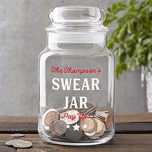 Personalized Glass Swear Jar