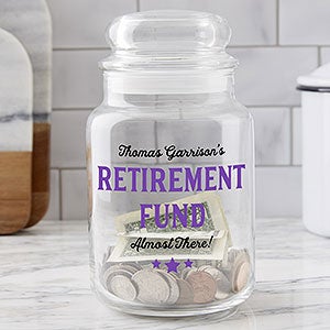 Personalized Retirement Fund Money Jar