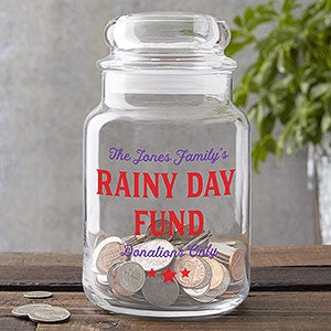 Personalized Rainy Day Money Jar