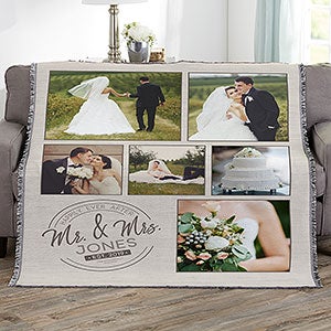 Stamped Elegance Personalized 56x60 Woven Photo Throw