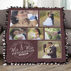 Stamped Elegance Personalized 50x60 Tie Photo Blanket