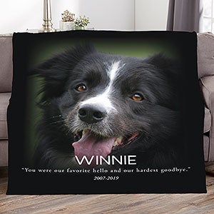 Pet Memorial Personalized 50x60 Fleece Photo Blanket