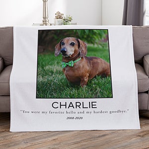 Pet Memorial Personalized 50x60 Sweatshirt Photo Blanket