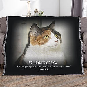 Pet Memorial Personalized 56x60 Woven Photo Throw