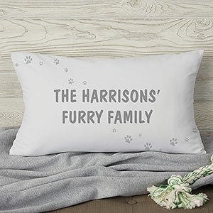 Paws On My Heart Personalized Lumbar Throw Pillow