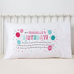 Birthday Girl Personalized Pillowcases for Kids