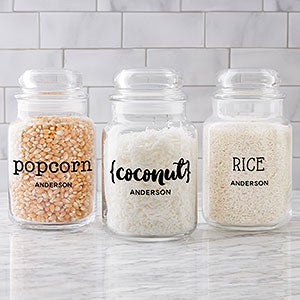 Personalized Glass Storage Kitchen Jars