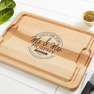 Stamped Elegance Personalized Maple Cutting Board - 12x17