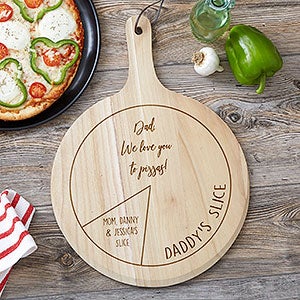 We Love You to Pizzas Personalized Pizza Board Gift Set