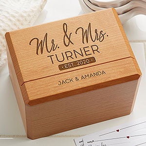 Personalized Recipe Box - Stamped Elegance