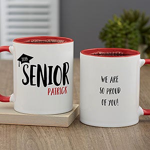 Hats Off Personalized Graduation Coffee Mug - Red