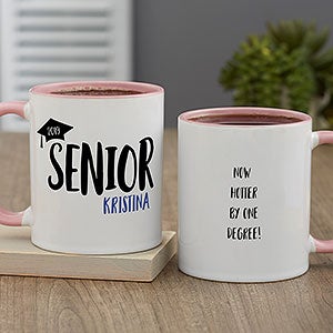 Hats Off Personalized Graduation Coffee Mug - Pink