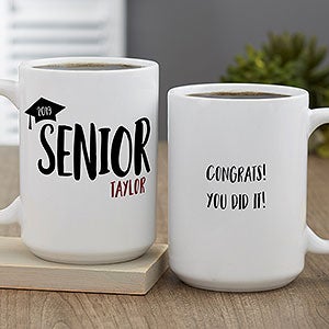 Hats Off Personalized Graduation Coffee Mug - Large