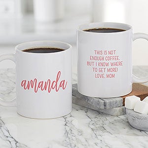 Scripty Style Personalized Coffee Mug - White