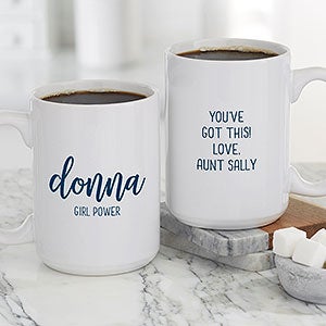 Scripty Style Personalized Coffee Mug - Large