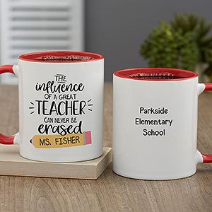 The Influence of a Great Teacher Personalized Coffee Mug - Red