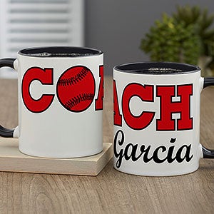 Coach Personalized Coffee Mug - Black