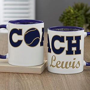 Coach Personalized Coffee Mug - Blue