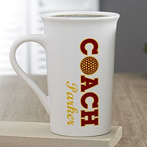 Coach Personalized Latte Coffee Mug