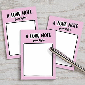 Personalized Mini Notepads Set of 3 - Whimsy Shapes