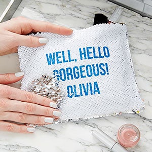 Personalized Mermaid Sequin Makeup Bags