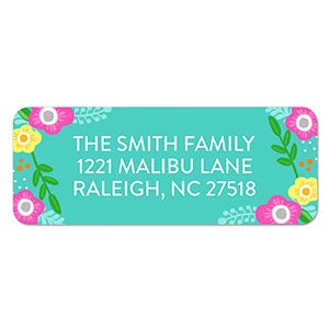 Spring Floral Return Address Labels - 1 set of 60