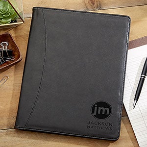 Modern Initials Personalized Full Pad Portfolio