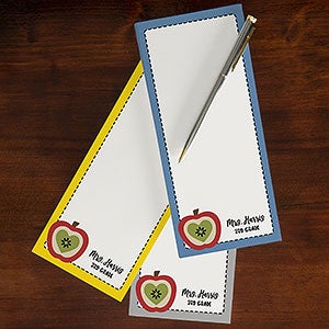 Teacher Icon Apple Personalized Notepads - Set of 3