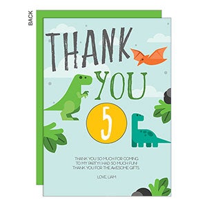 Rawr Like Dinosaur Party Thank You Cards - Premium - Set of 5