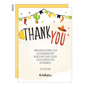 Taco Party Thank You Cards - Set of 5